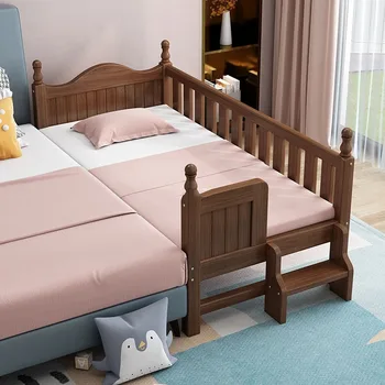 Clássico princesa cama Mestre Guardrail Crianças jardim de Infância de Casal de Madeira maciça Designer Menina Qualidade da Criança muebles móveis para casa
