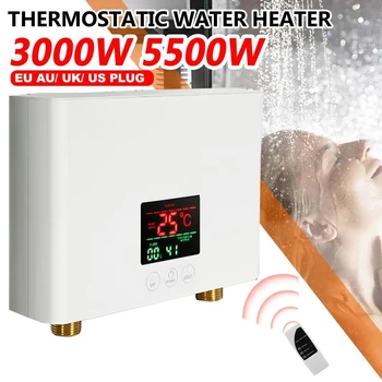 L5110V 220V Instantâneo do Calefator de Água de Banho Cozinha de Parede Aquecedor Elétrico de Água LCD Display de Temperatura com Controle Remoto