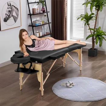 Mesa de massagem Portátil chicote Cama Dobrável spa Cama para fisioterapia-Esteticista Tatuagem Cama