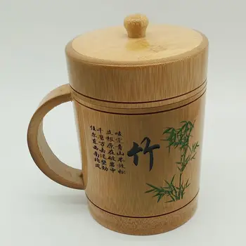 Pura Naturais De Bambu Xícara De Chá Chinês Ecológico De Água Criativo Flor De Ameixa Conjunto
